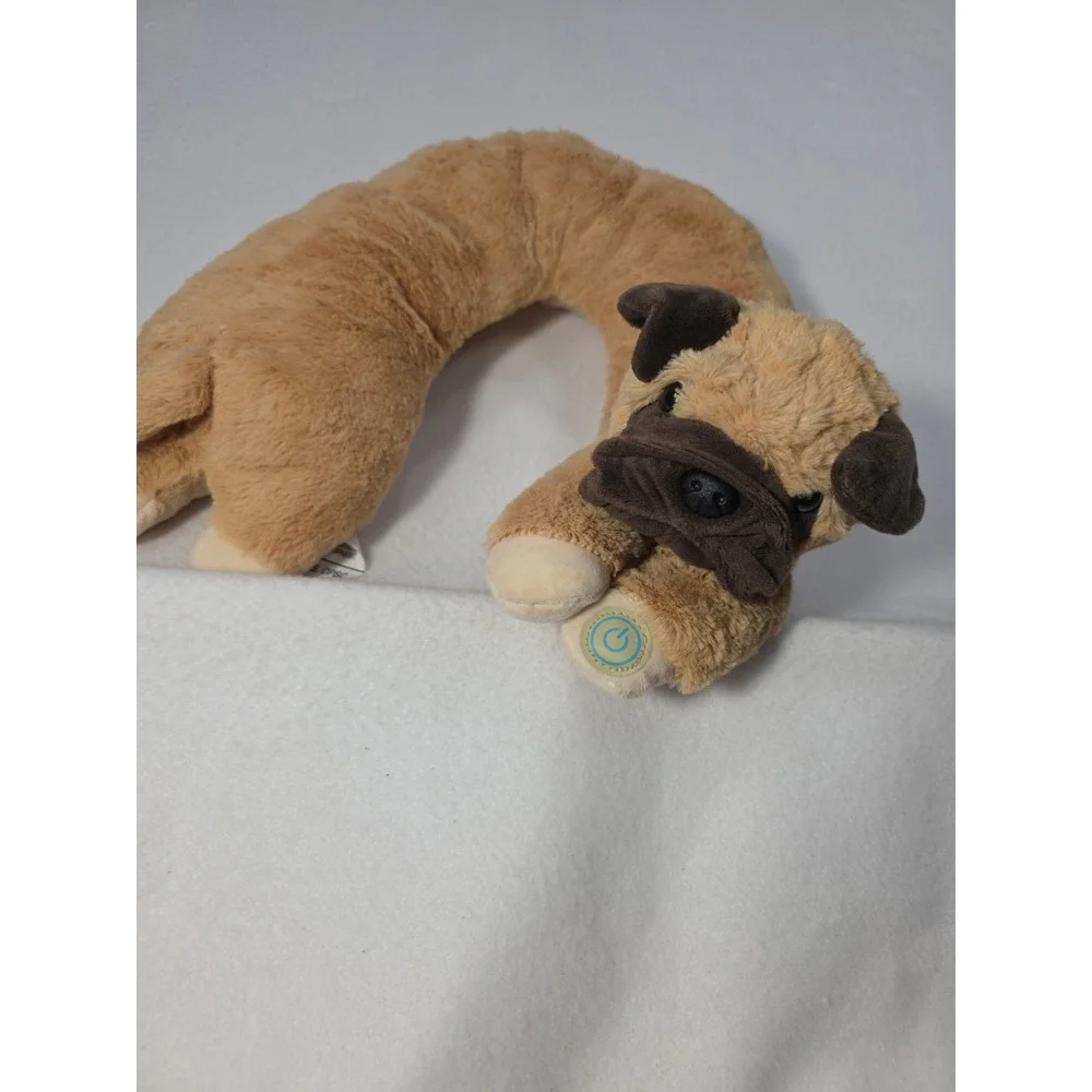 Pug Dog Vibrating Neck Massager Plush Travel Neck Pillow In Working‎ Condition